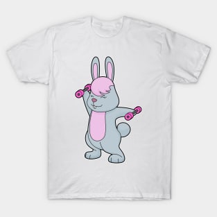 Bunny Fitness Dumbbell T-Shirt